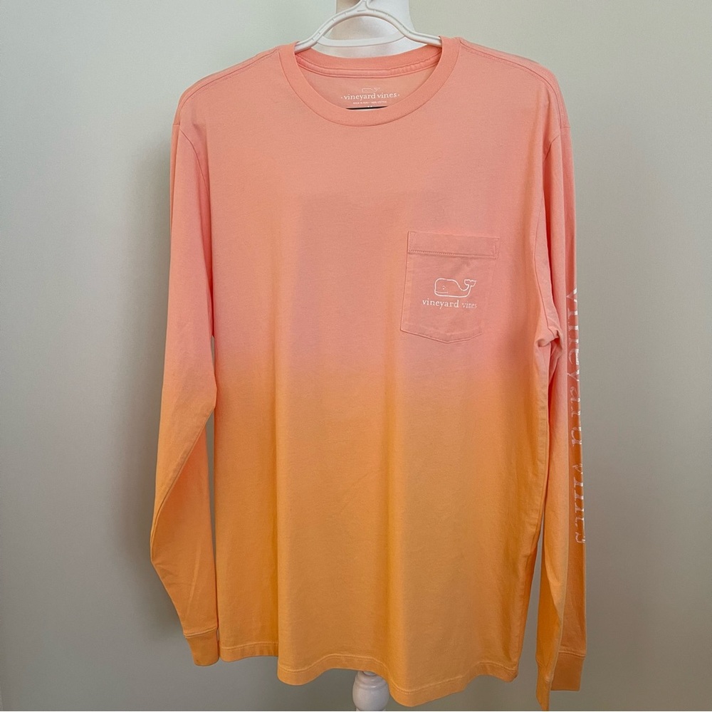 Vineyard Vines Dip-Dyed Long Sleeve T Shirt Size Medium NWOT